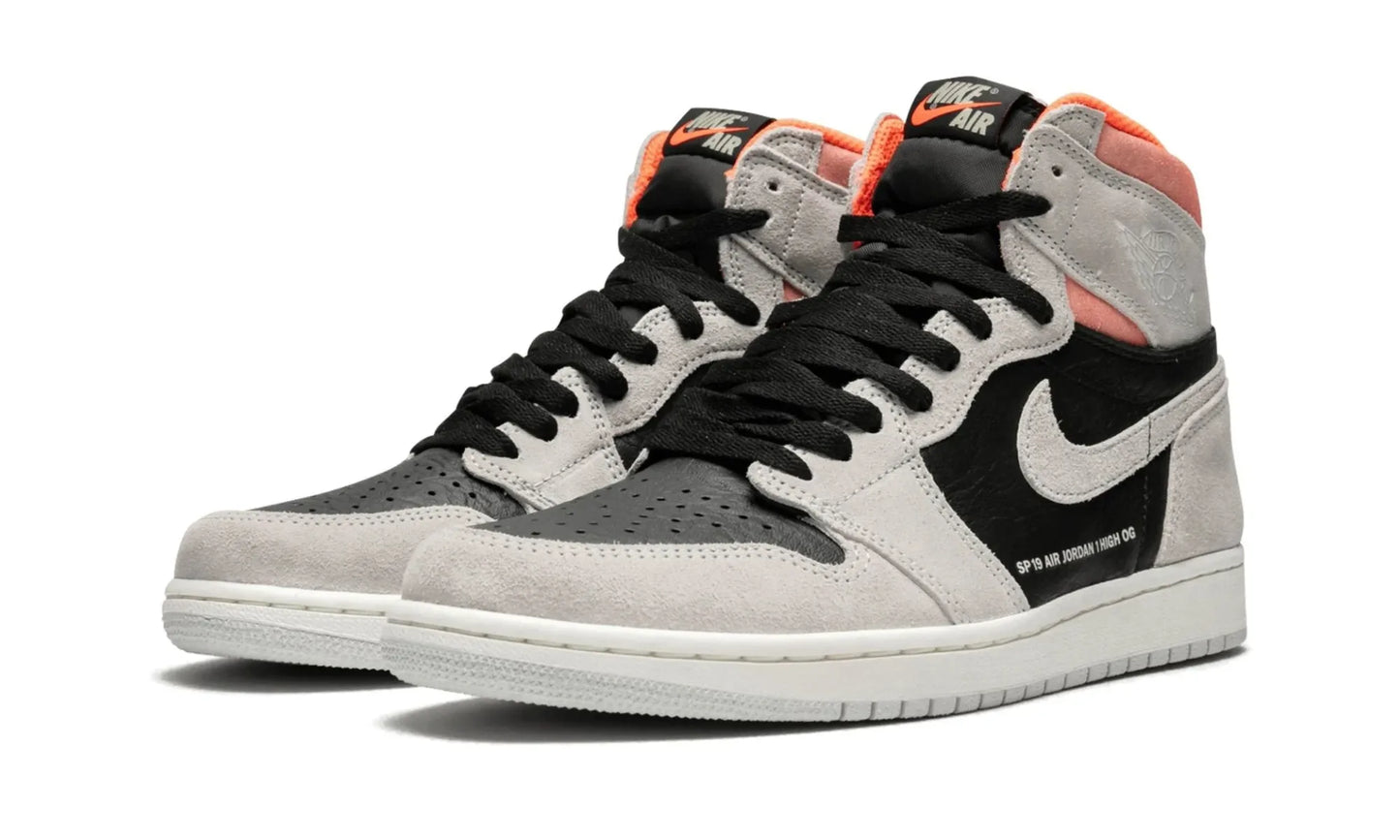 Jordan 1 Retro High Neutral Grey Hyper Crimson