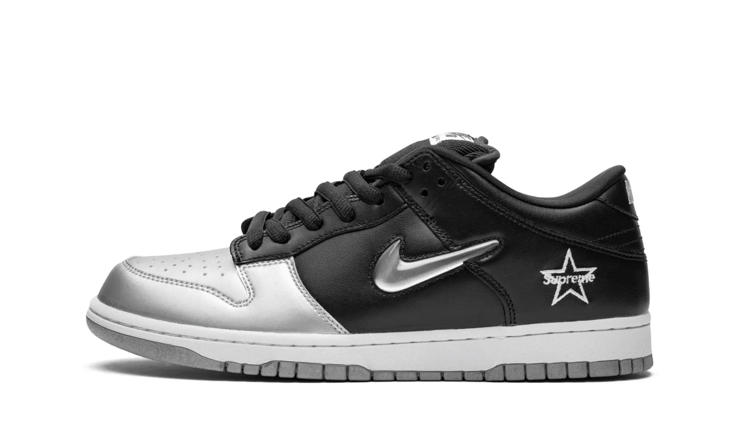 Nike SB Dunk Low Supreme Jewel Swoosh Silver