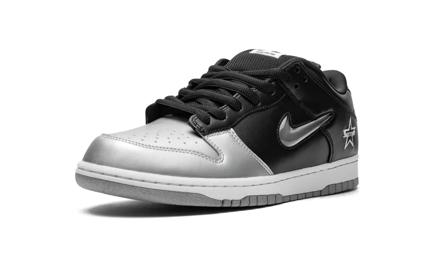 Nike SB Dunk Low Supreme Jewel Swoosh Silver