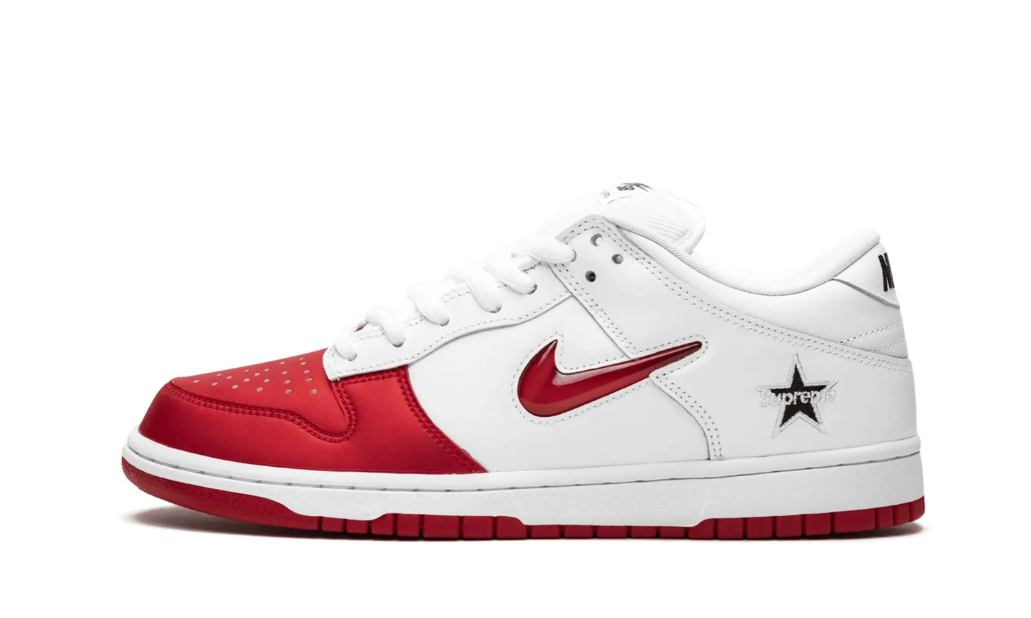 Nike SB Dunk Low Supreme Jewel Swoosh Red