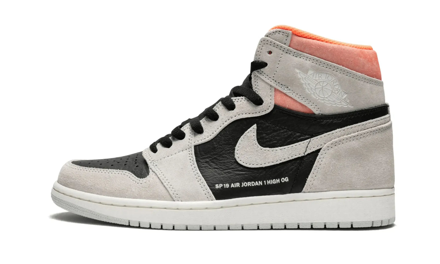Jordan 1 Retro High Neutral Grey Hyper Crimson