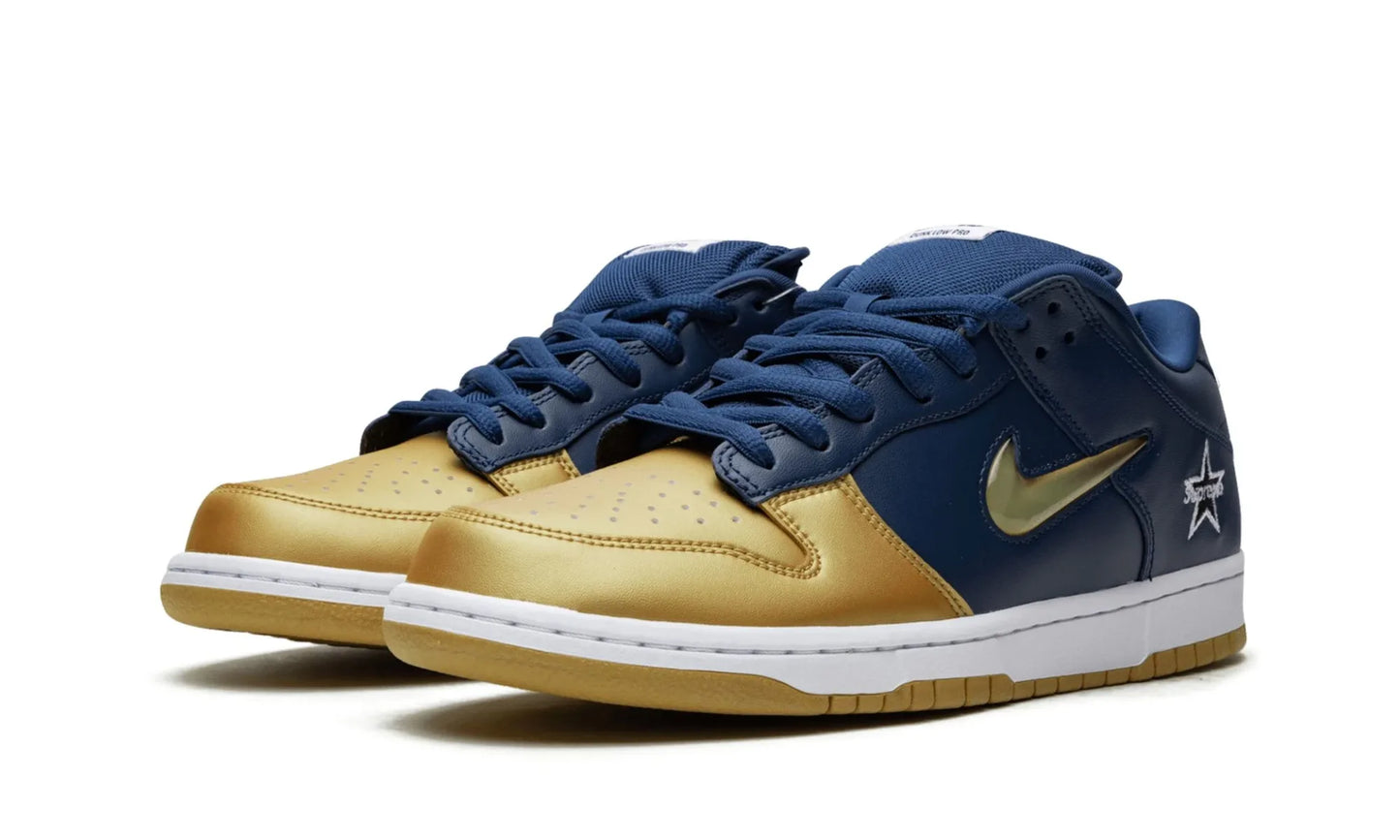 Nike SB Dunk Low Supreme Jewel Swoosh Gold
