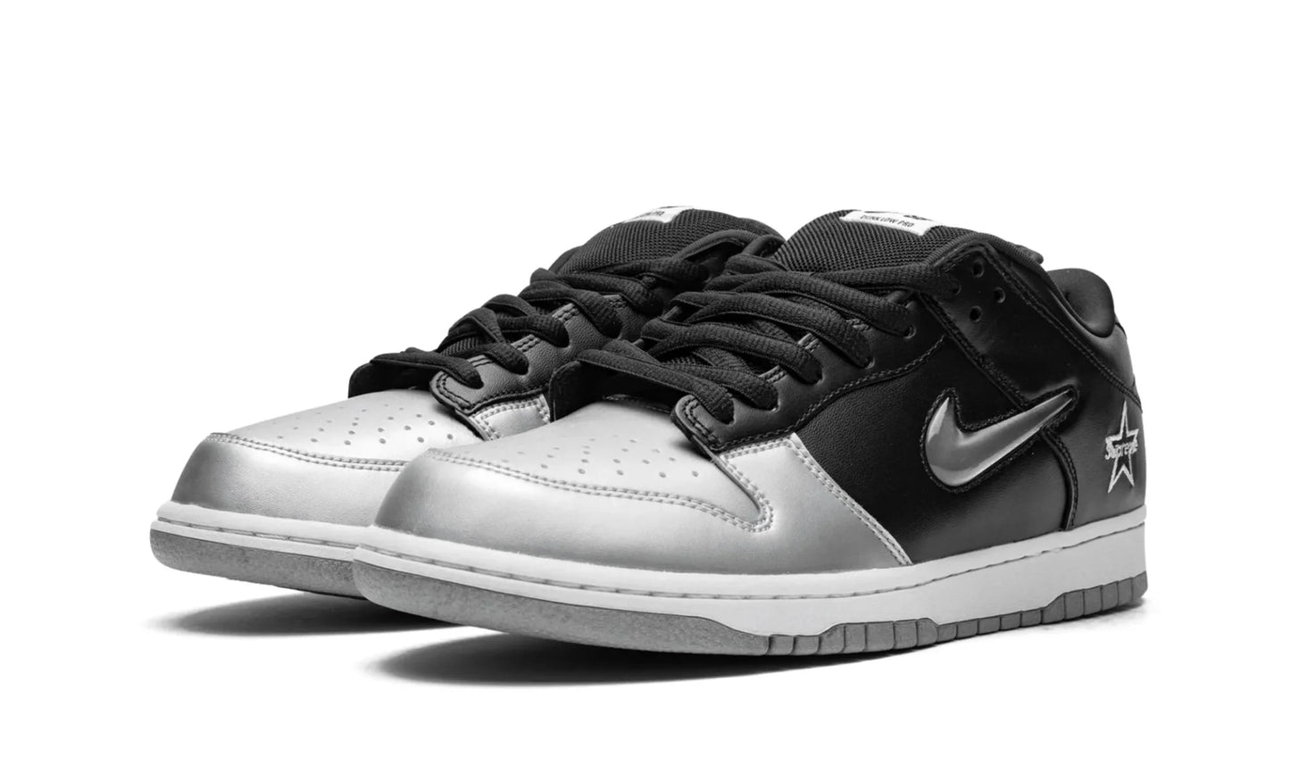 Nike SB Dunk Low Supreme Jewel Swoosh Silver