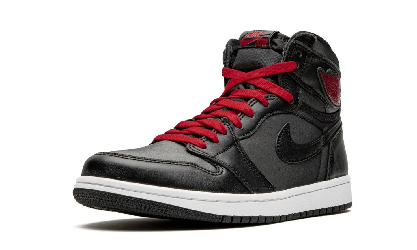 Jordan 1 Retro High Black Satin Gym Red