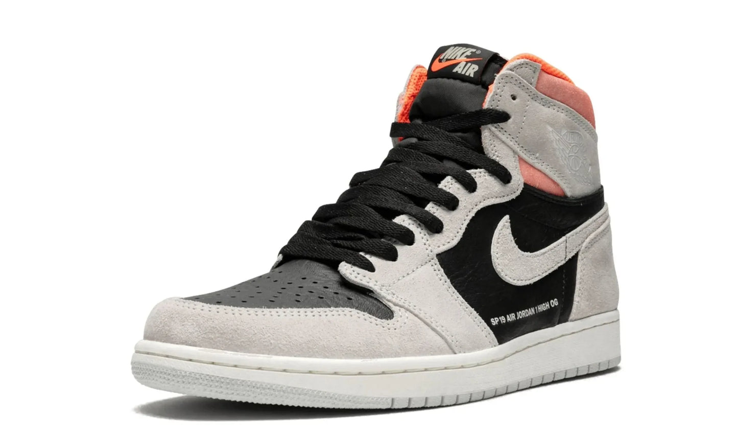 Jordan 1 Retro High Neutral Grey Hyper Crimson