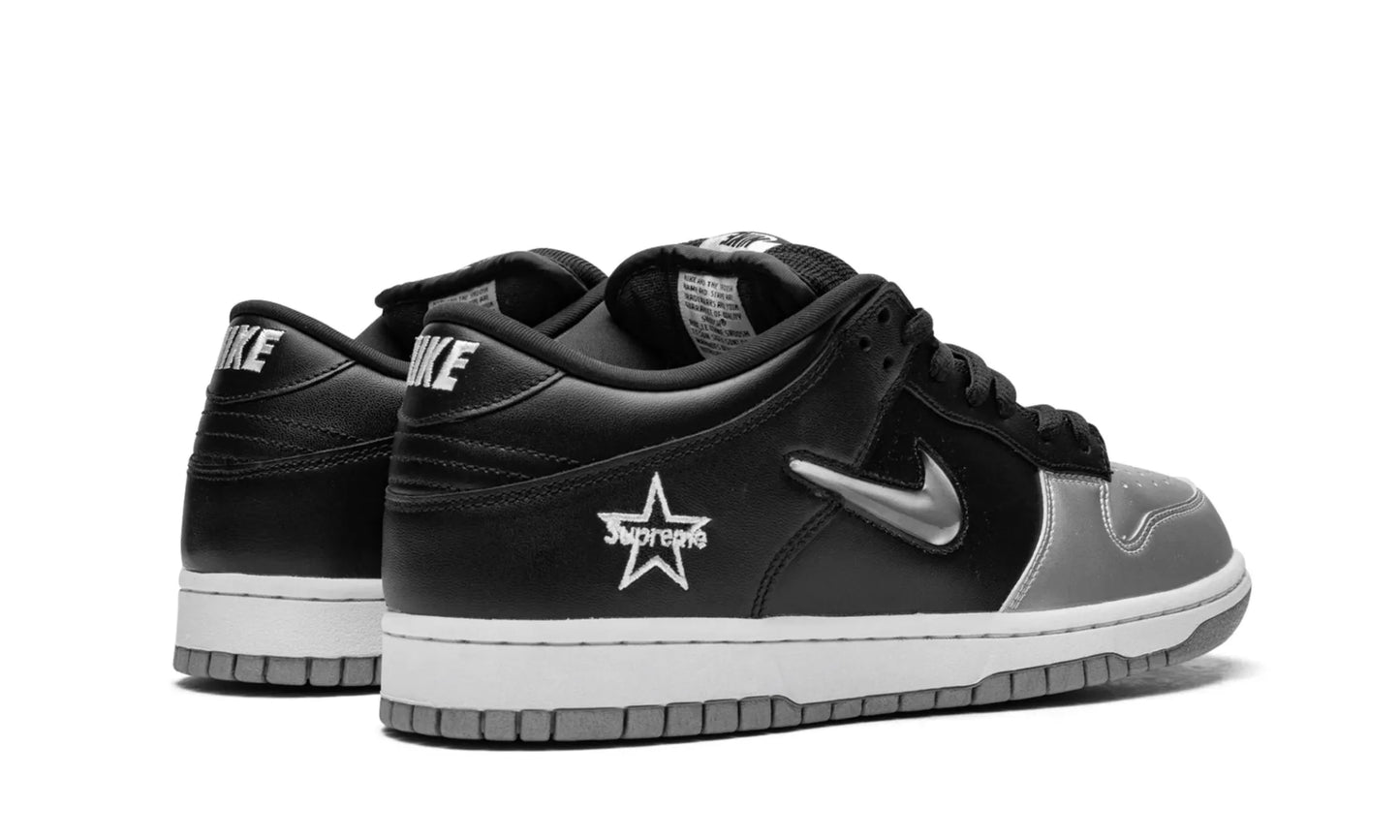 Nike SB Dunk Low Supreme Jewel Swoosh Silver