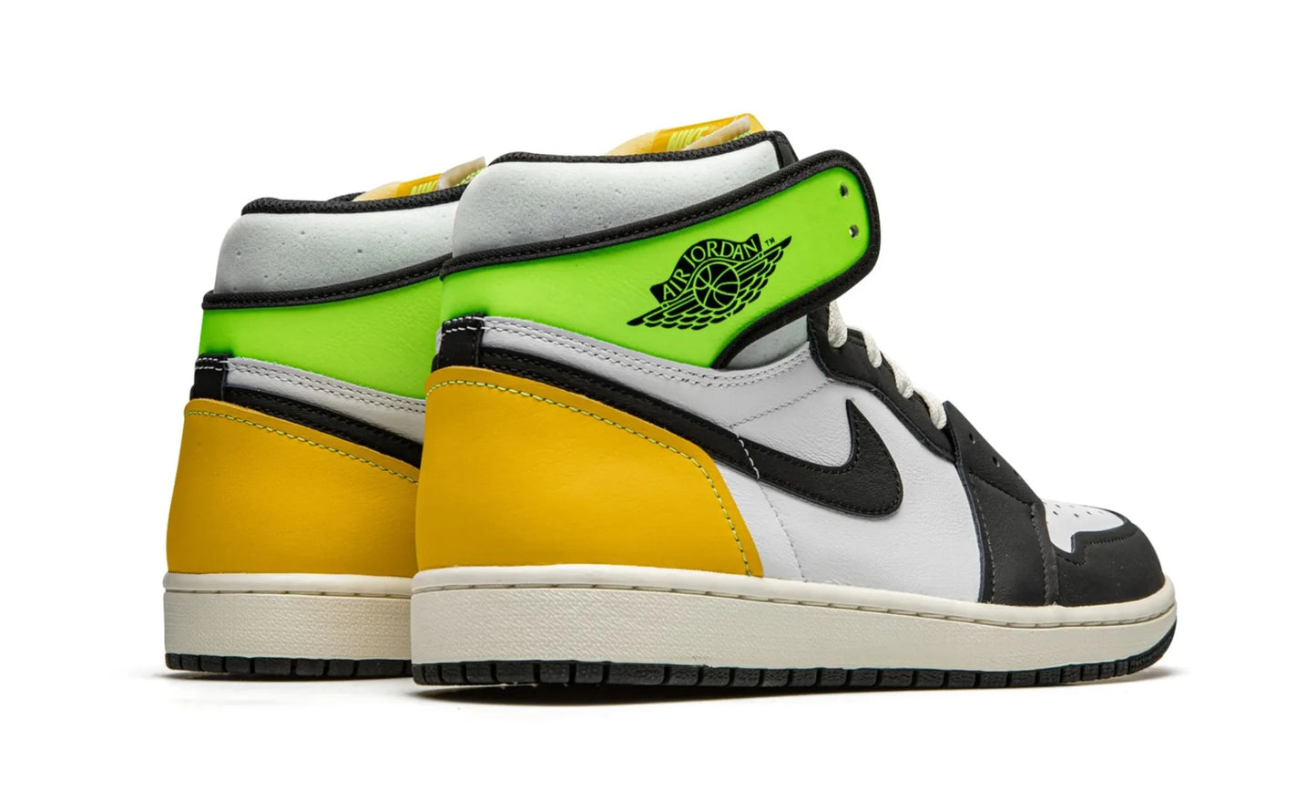 Jordan 1 Retro High White Black Volt University Gold