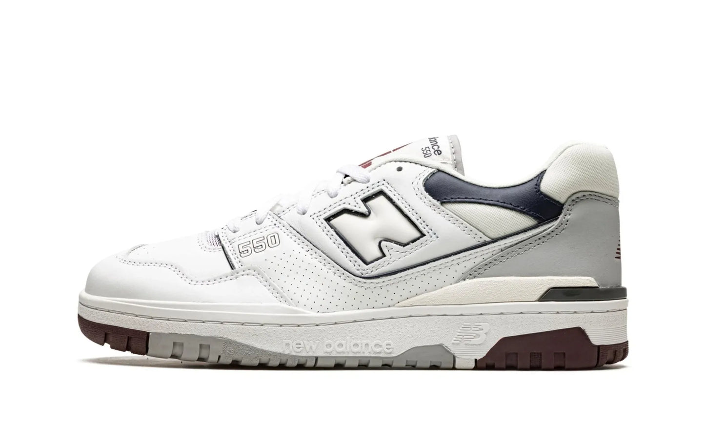 New Balance 550 White Natural Indigo Burgundy